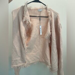 Sioni pink cardigan, size L, tags